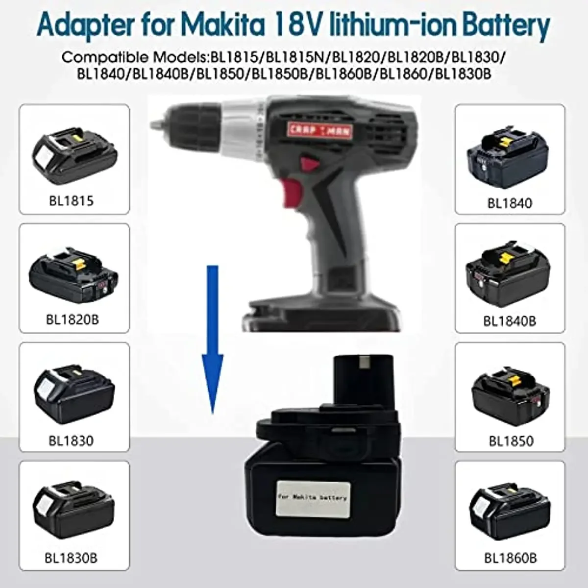 MT18GL Battery Adapter for Craftsman Power Tools, for Makita 18V Lithium ion Battery with USB Cordless Battery Adapter
