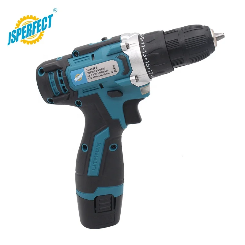 JSPERFECT Home Using 12V Li-ion Battery Charge Drill with Kits