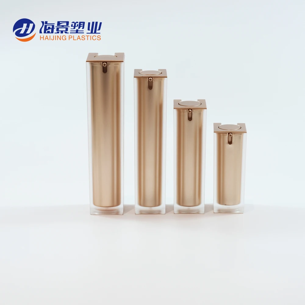 
Wholesale easy to open square shape cosmetic container pump 30ml 100 ml plastic sample bottles 