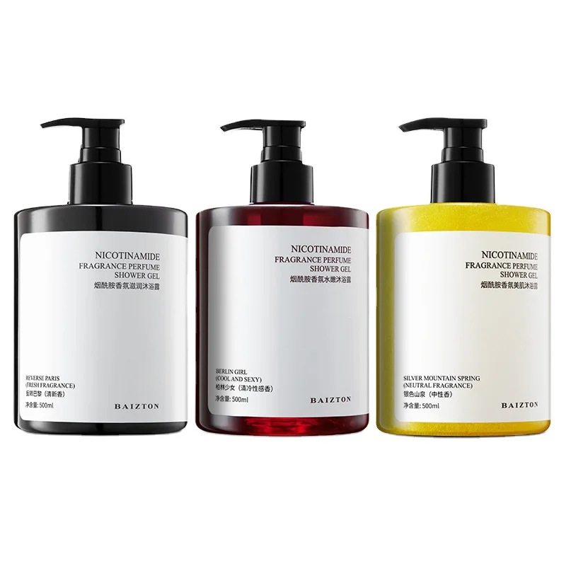 
 Бай zhentang никотинамид Аромат гель для душа Успокаивающий 500 мл большой емкости Нежный Свежий Аромат гель для душа, оптовая продажа  