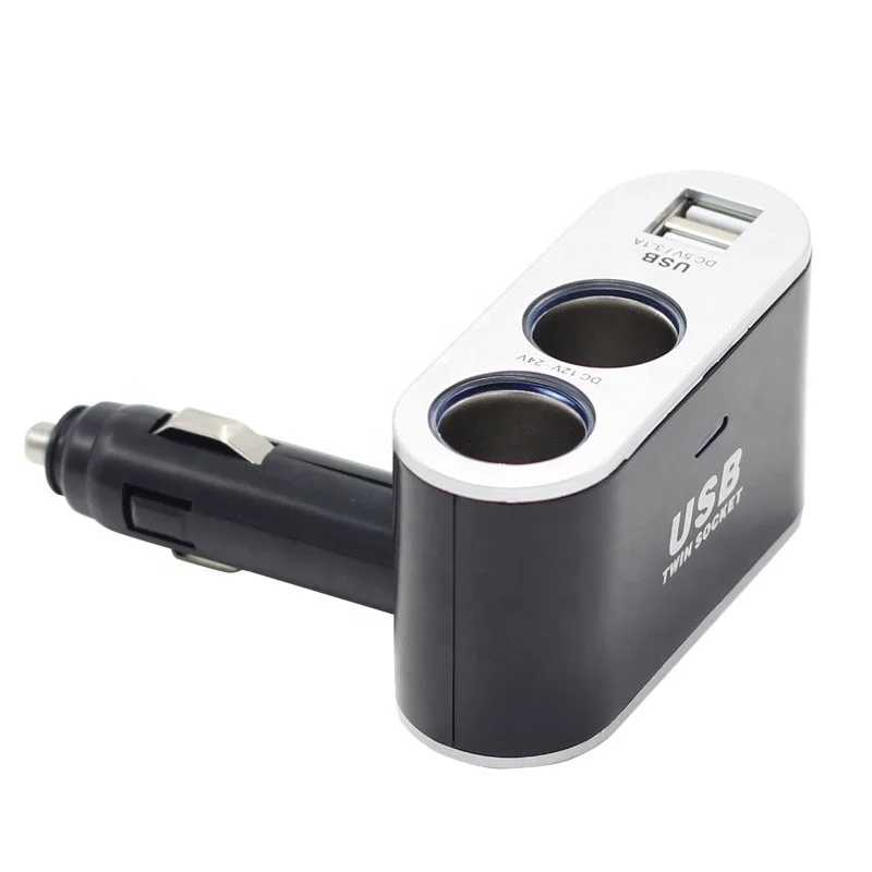 One divided into two dual USB car cigarette lighter 3.1A high-power wireless folding cigarette lighter one for two