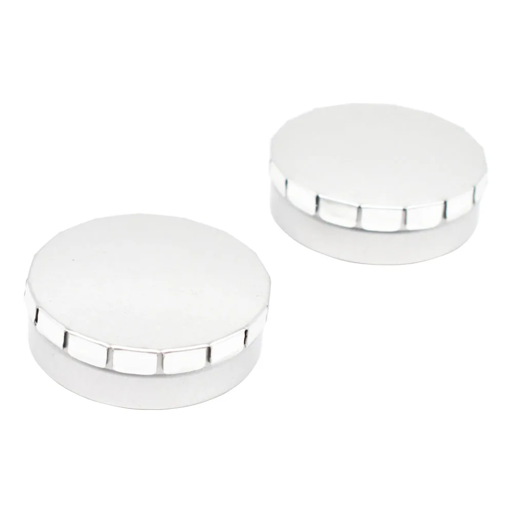 Маленькая металлическая круглая жестяная коробка с принтом на заказ