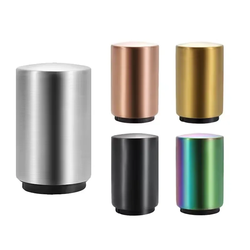 Stainless Steel Automatic Bottle Cap Catcher Push Down Magnetic Metal Beer Bottle Opener