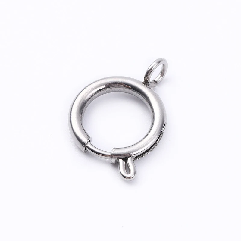 304/316 18 K Gold Stainless Steel Spring Ring Clasps for Necklaces Bracelets Anklets