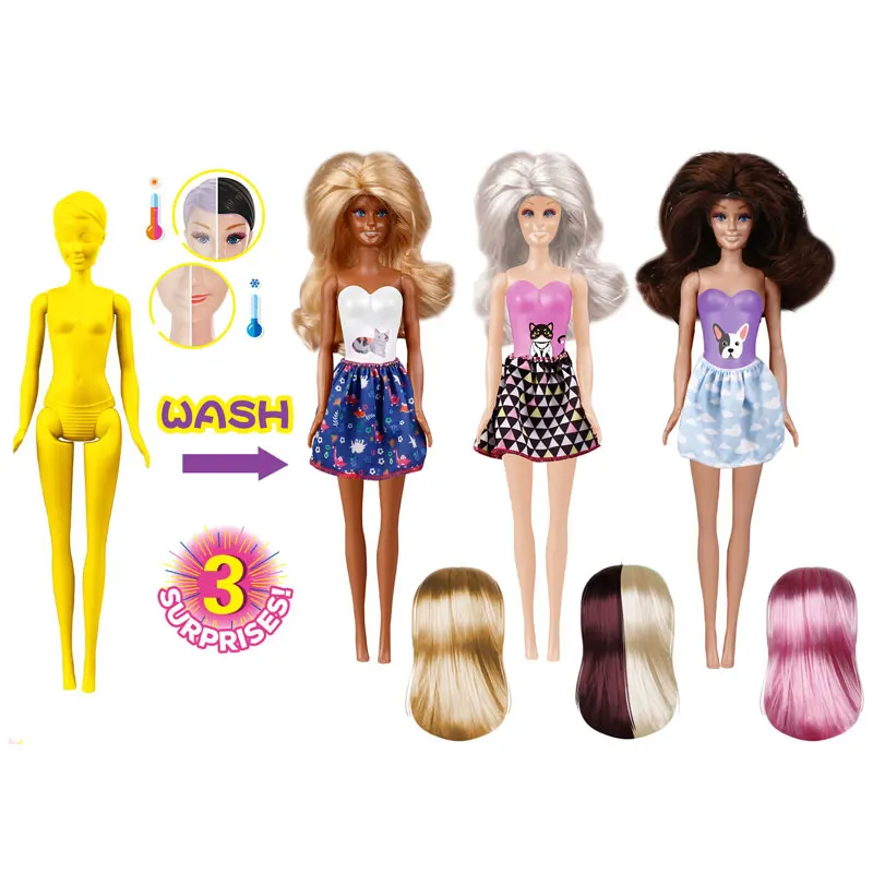 Water reveals look of metallic doll set with 25 surprises mystery blind box toys