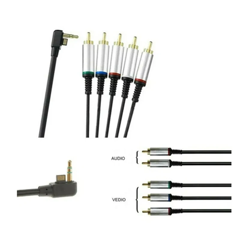 6FT Audio Video AV Cable to RCA For PSP1000 Extension Composite Data Cord For PSP 2000 3000 Lead Wire AV Adapter To TV Monitor