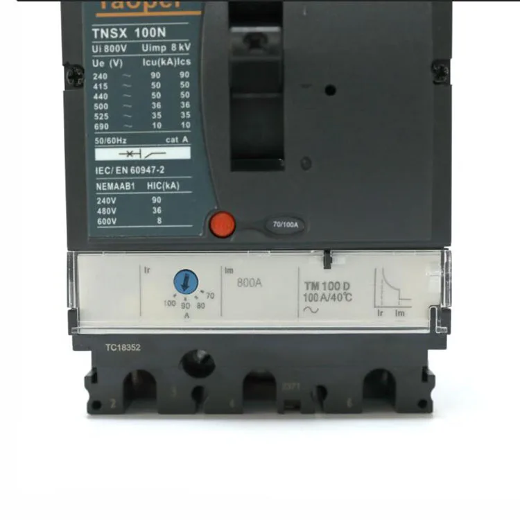 High quality Merlin Gerin 3P 63A 80A 100A MCCB Breaker