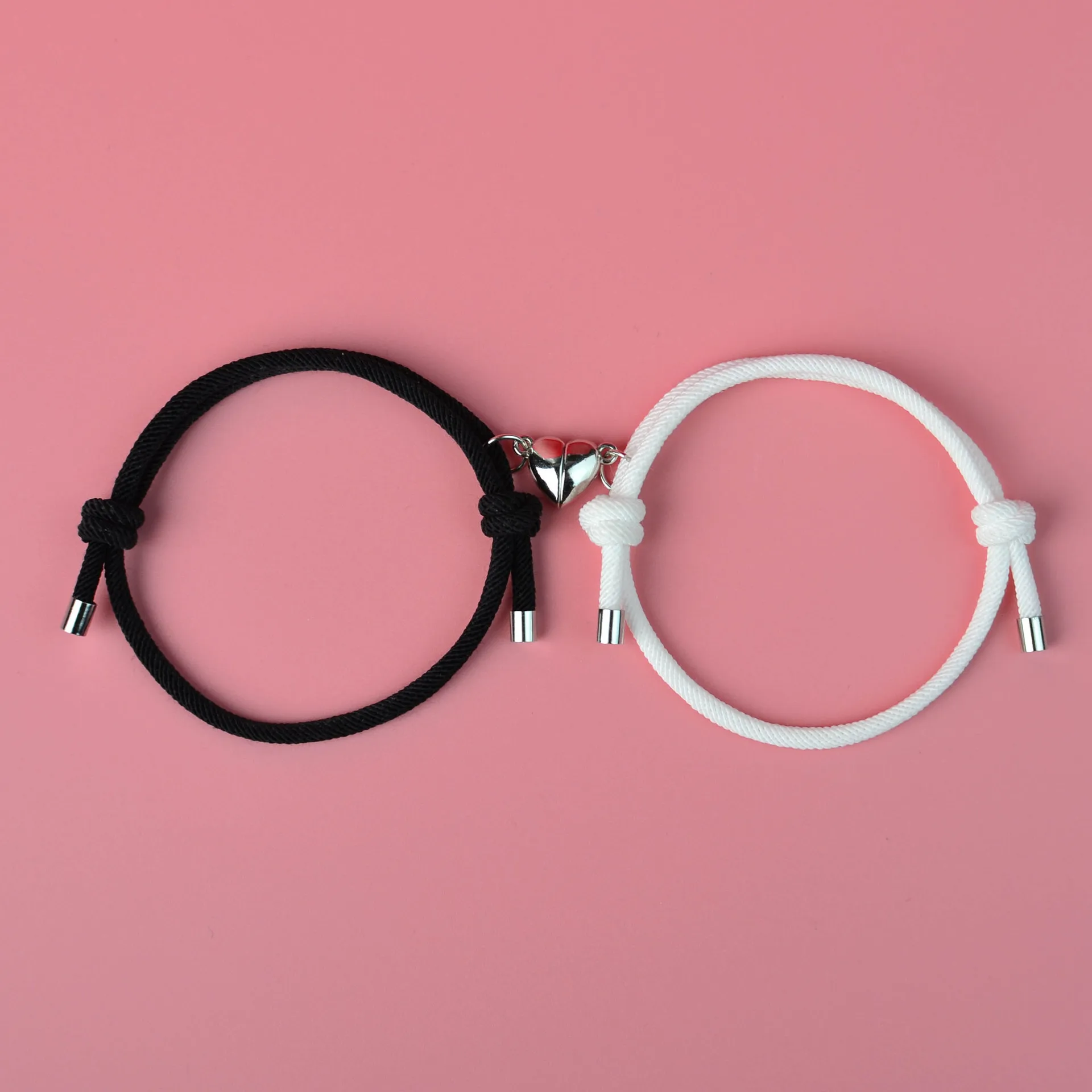 G3033 Wholesale Pulseras Heart Magnetic Attract Milan Rope Woven Couple Bracelet Fashion Jewelry Bracelets & Bangles