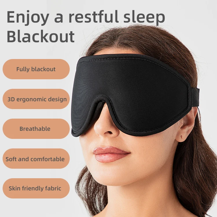 Home 3D Contoured Sleep Mask For Women Men Effective Light Blocking 3d Sleep Mask Soft Night Blindfold With Adjustable Strap