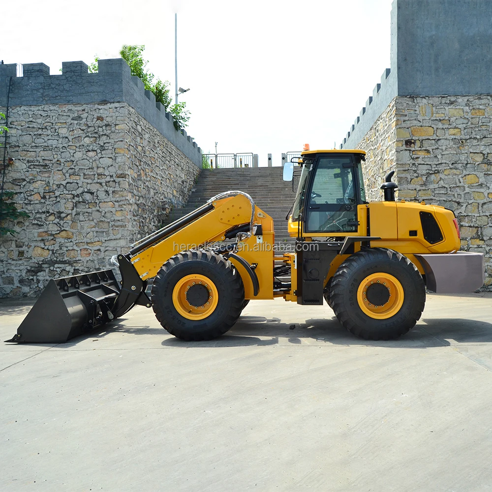 Advanced Dissen Engine Mini Wheel Loader Diesel Articulated Front End TELESCOPIC Loader 2Ton Rated Load  Bucket
