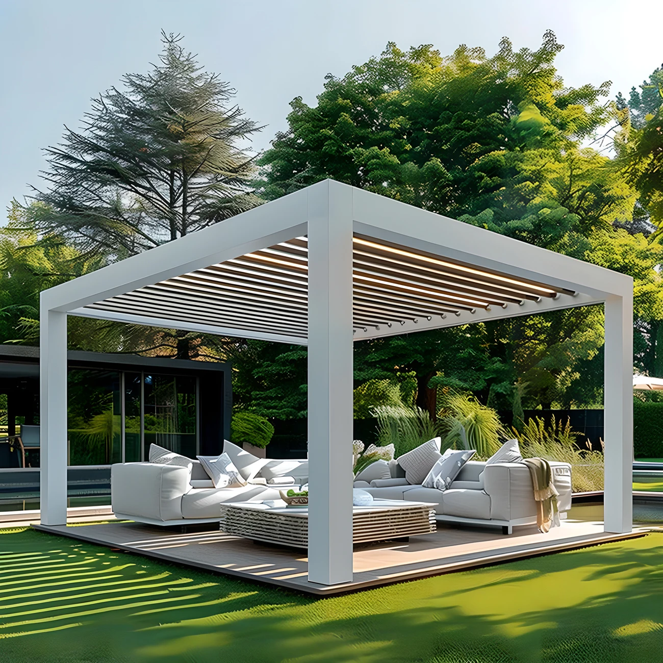 high quality luxury outdoor white metal aluminium top wind resistant waterproof gazebo pavilion garden for snow 4x4 6x5