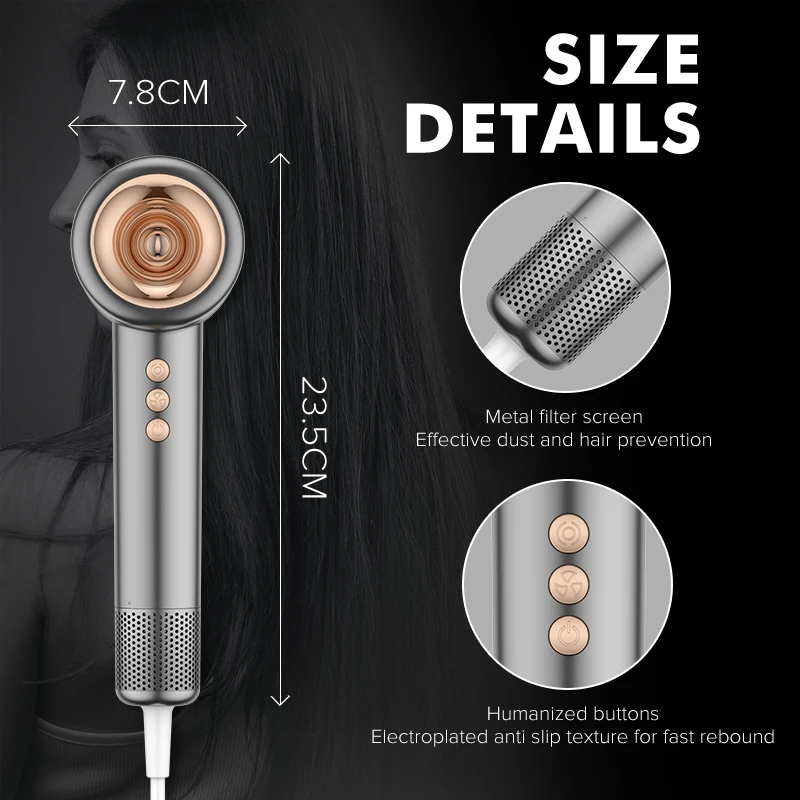 LDY Hair Dryer Wholesale Customized Salon Equipment 1500w Learless Professional Hair Dryer Travel OEM