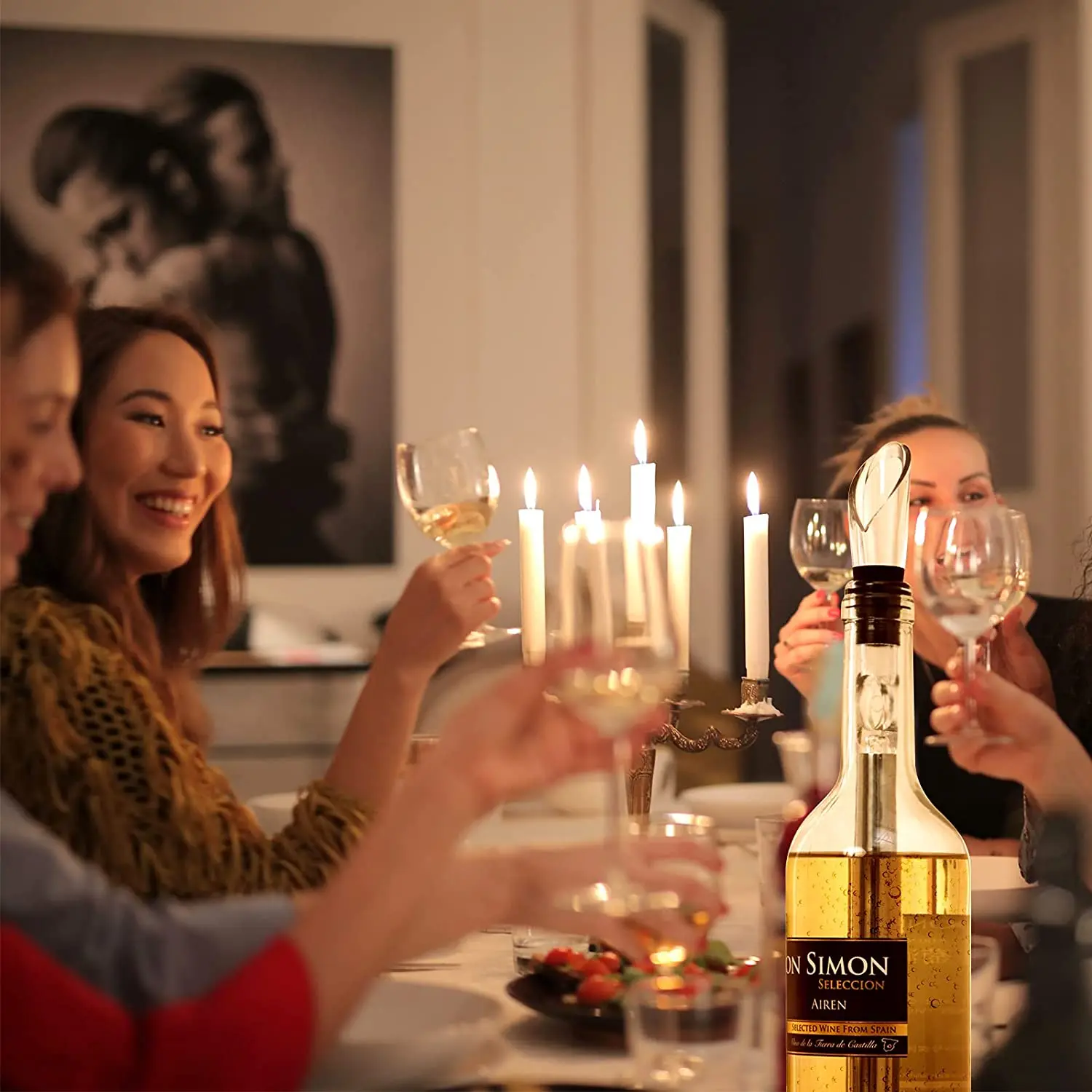 Keeps Wine & Champagne Chilled For Hours 3-in-1 Stainless Steel Wine Chiller