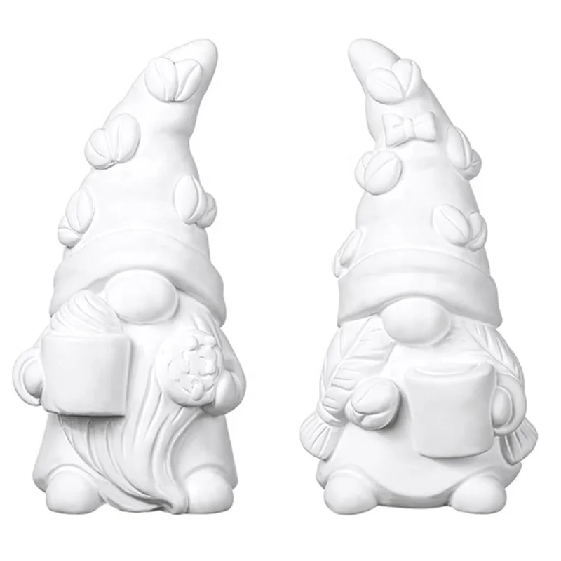 2 Packed Ready to Paint Your Own Ceramic DIY Xmas Decorations,Promotion Dolomite DIY Art with Brush Palette Paint Set for Gift