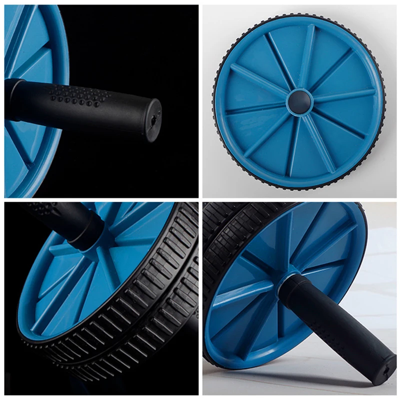 Double roller fitness equipment ABS Abdominal wheel Double handle thruster Abdominal roller