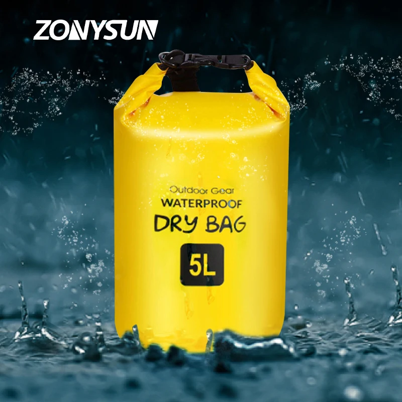 5L 10L 15L 20L 30L Lightweight Foldable Custom Waterproof Backpack 500D Pvc Roll Top Dry Bag Pack Sports Travel Bag