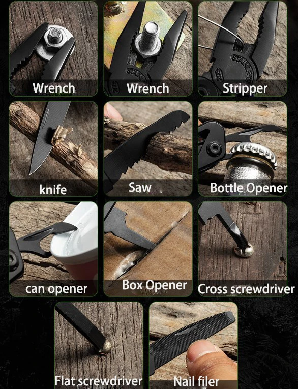 Outdoor Hand Tool  20 in 1 Multitool Saw Blades Screwdriver Set Multi  Tool Plier