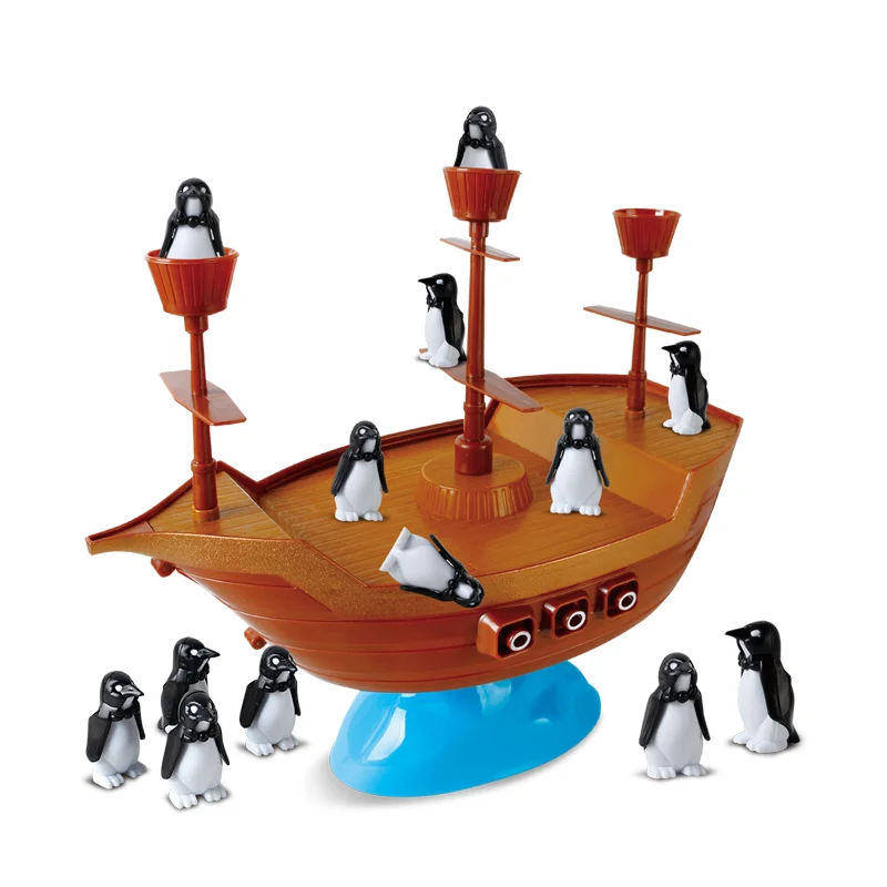 KSF TOP Penguin Pirate Ship Games Creative Balance Toys Parent-child Interactive Tabletop Puzzle Table Games For Family