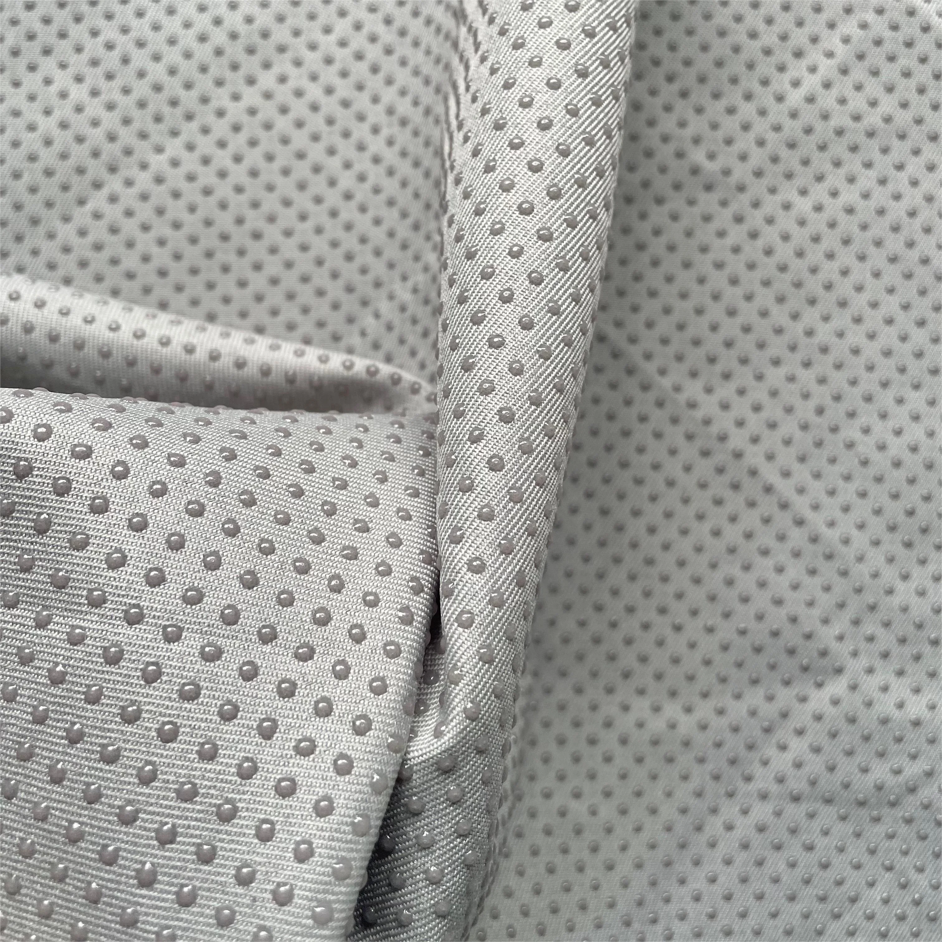 Polyester twill non-slip drop plastic fabric high quality stop-slip fabric shoes bags home textiles sofa carpet cushion