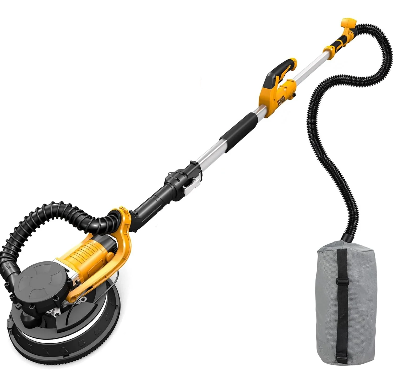 Heavy Duty Drywall Sander(880W) With Vacuum Electric Drywall Sander 5 Variable Speed 1000-2100RPM,Foldable & Extendable Handle