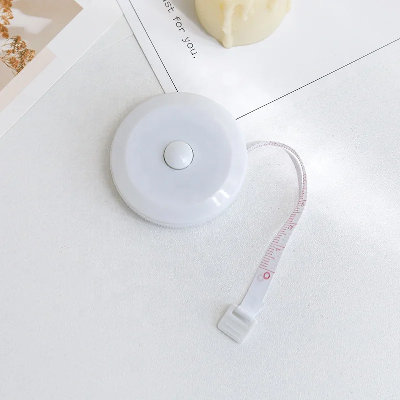 Factory Price Plastic Sewing Tools Automatic Retractable Colorful Round Ruler Mini Tape Measure with Logo Custom