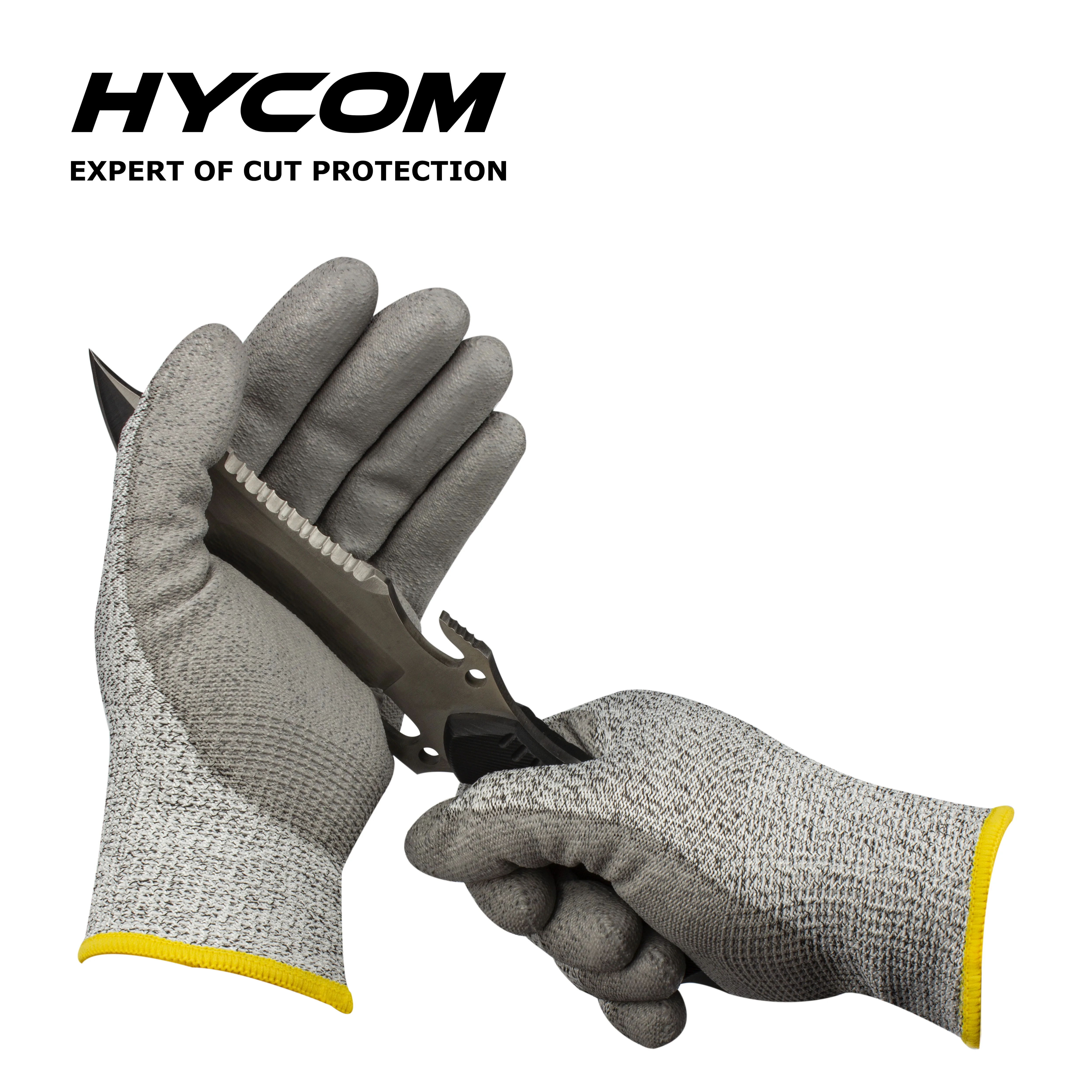 
anti cut PU smooth coated gloves for mechanic industry and high quality resistant glove 