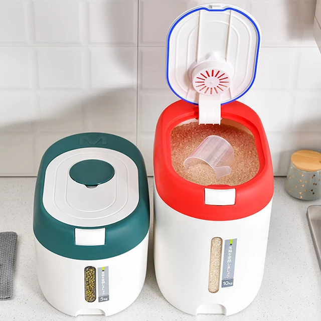 Rmier environmentally friendly material rice storage bucket with moisture-proof design kitchen bean plastic storage bucket