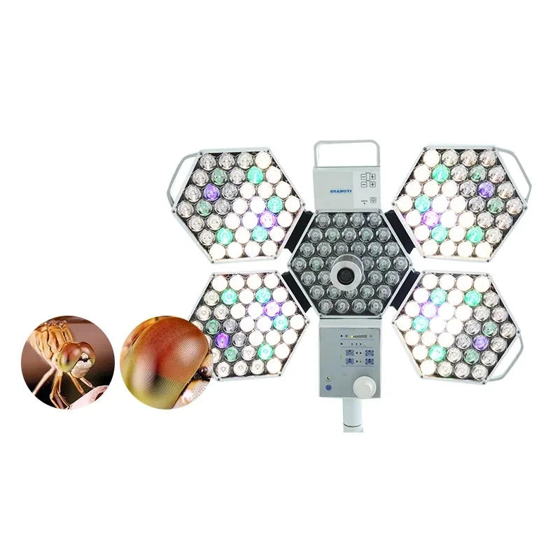 THR- SY02-LED5+5 Factory Hot Selling Ceiling Mounted Double Arms Shadowless LED Operation Light