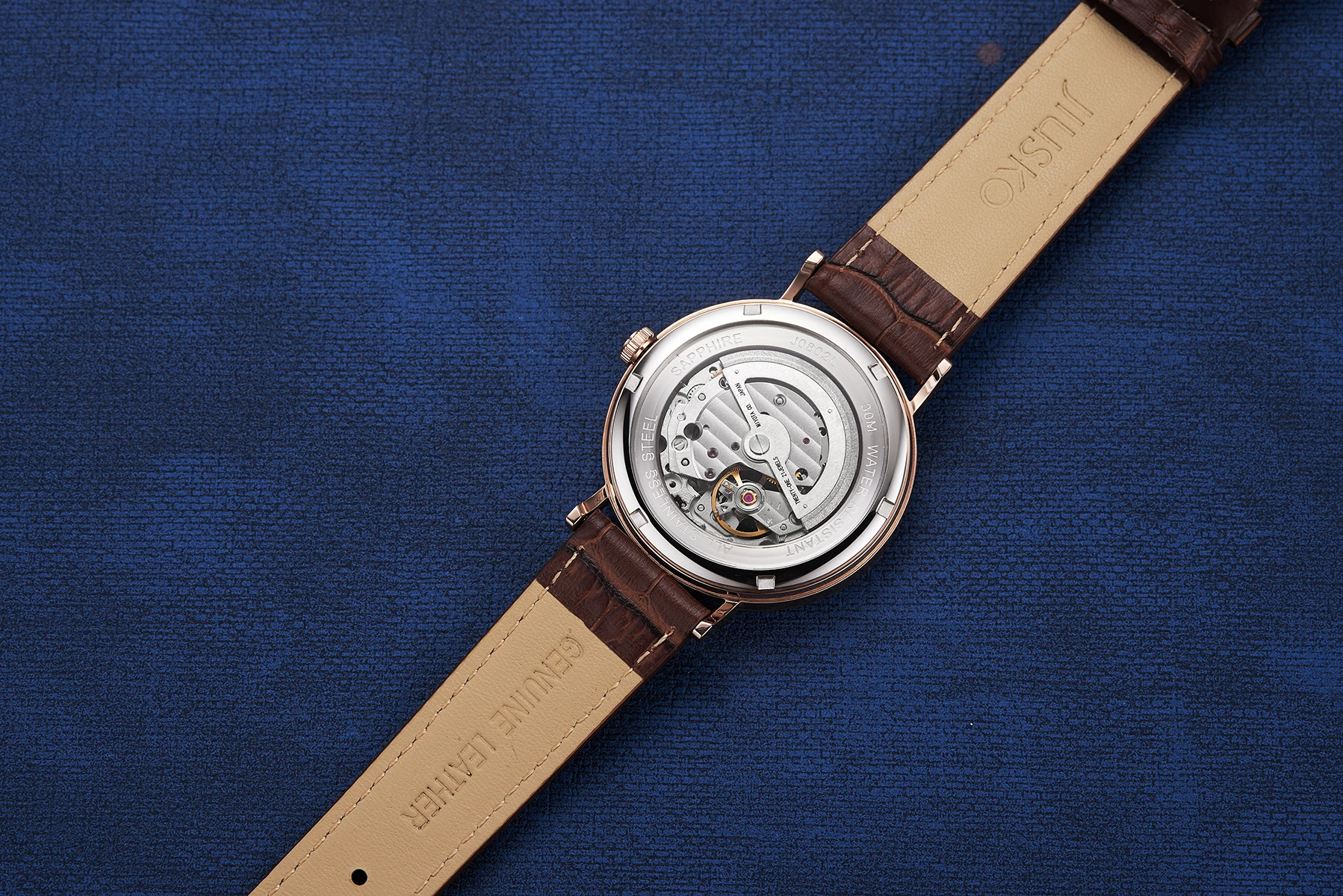  Hot Products Genuine Leather Band Watch Wristwatches Automatic Mechanical Watches
