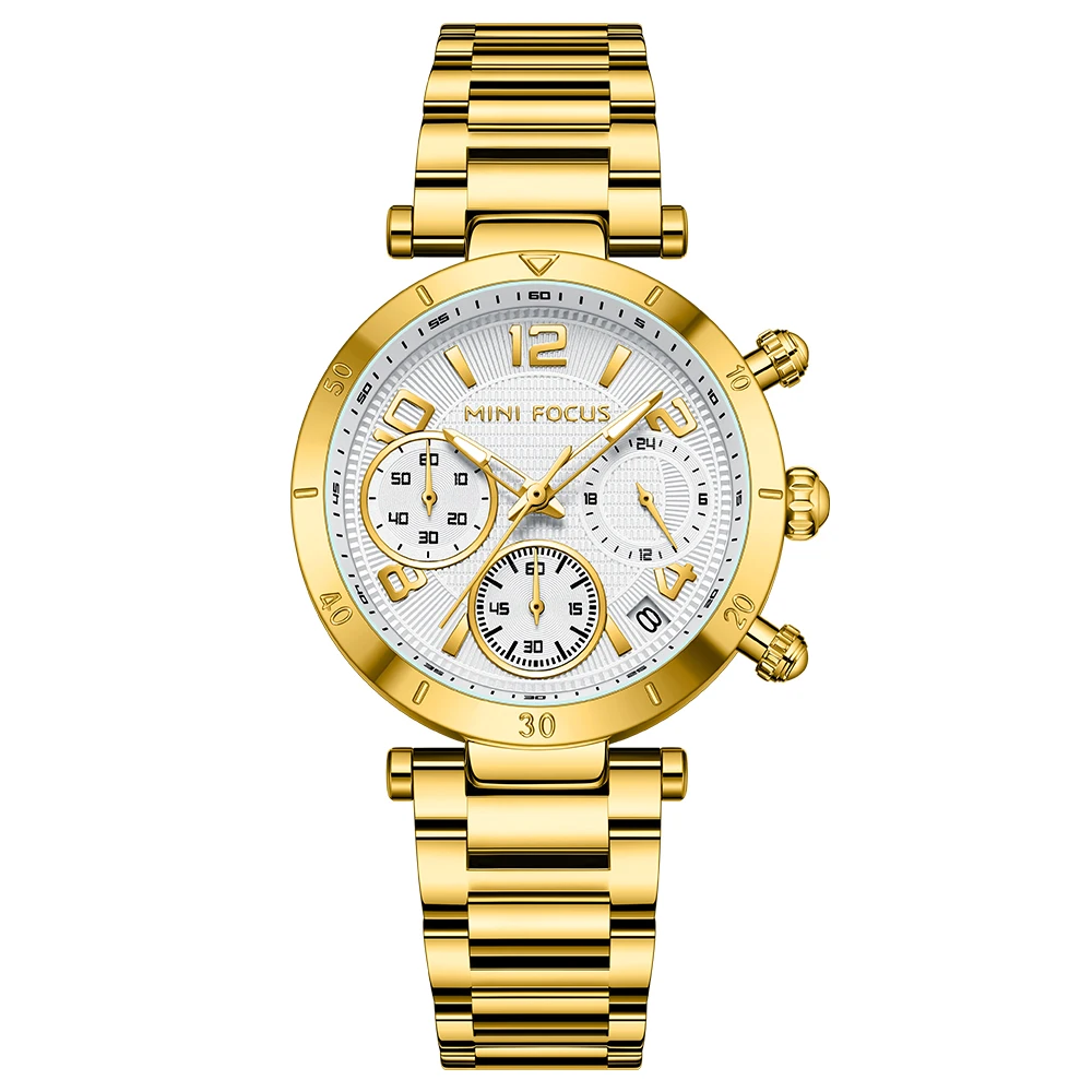 MINI FOCUS MF0489L Style Top Quality New Arrival Customize Waterproof Quartz Watch Women Stainless Steel Band MF0489L