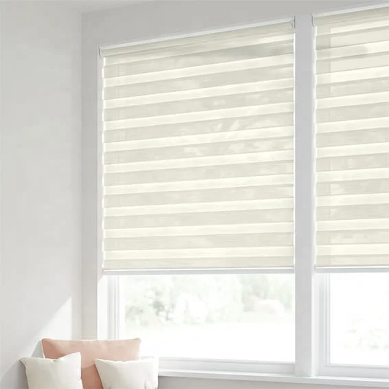 Hot Sale Wholesale Price Customized Semi Blackout Electric Curtain For Window Motorized Zebra Blinds For Bedroom