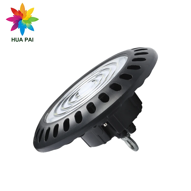HUAPAI High Luminary Ip65 Waterproof Factory Warehouse SMD 100W 150W 200W UFO LED High Bay Light