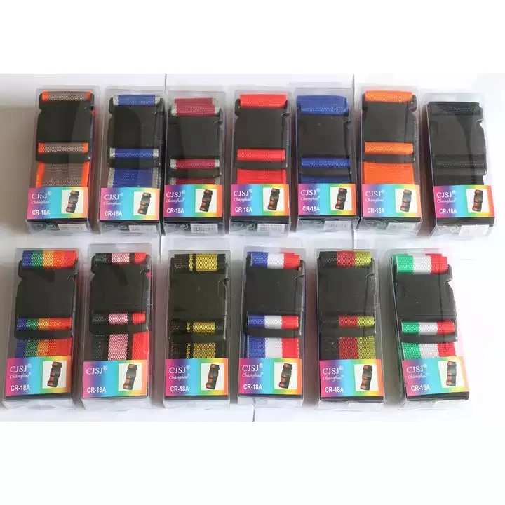 Wholesale Bulk Printed Adjustable Travel Luggage Belt Custom Logo Personalized Nylon Luggage Strap