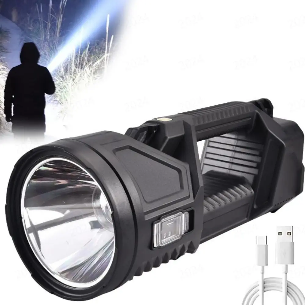 5W Rechargeable Spotlights Ultra Bright Flashlight LED Emergency headlight Handheld emergency searchlight for Outdoor