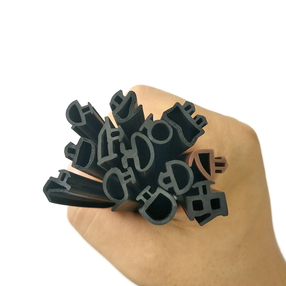 Factory supply free mould windows doors Guard rubber Dense foaming Sponge co-extrusion weatherstrips