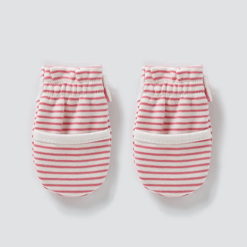 100% Cotton bamboo Breathable Baby No Scratch Mittens Stay On Toddler Infant Gloves for Boys Girls Newborn 0- 12 M
