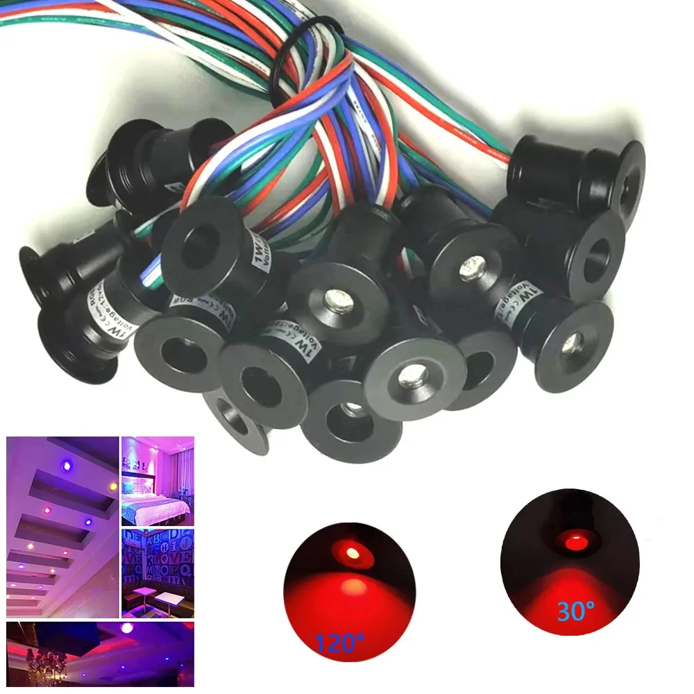 Indoor Spot Light 1W RGB Mini Led Downlight DC 3V 12V CCT  Ceiling Light Small Showcase Cabinet Light