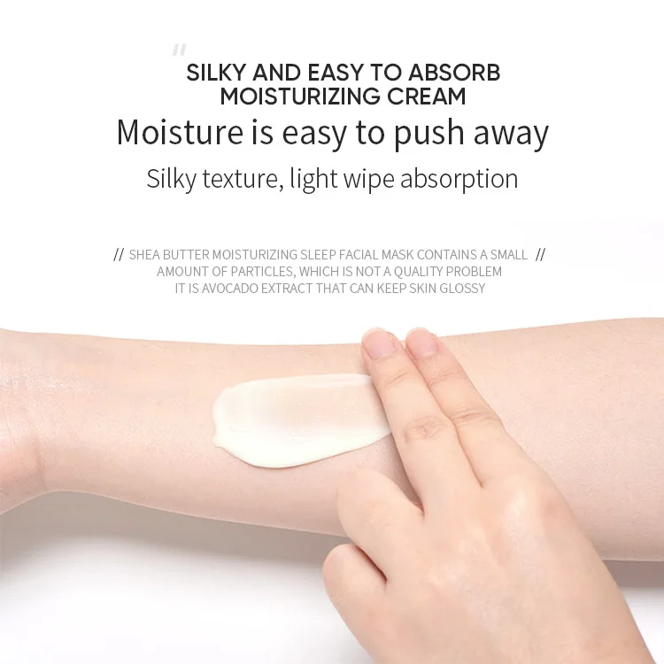 BIOAQUA ZOZU Hot Selling Shea Butter Jelly Facial Mask Hydrating Soothing Repairing Shrink Pores Apply Sleep Facial Mask