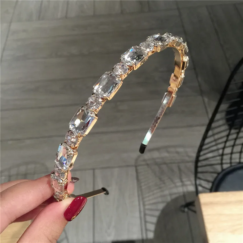 GEERDENG Fashion Women Crystal Jeweled Luxury Headband Girls Colored Rhinestone Beaded Alloy Headbands For Australia