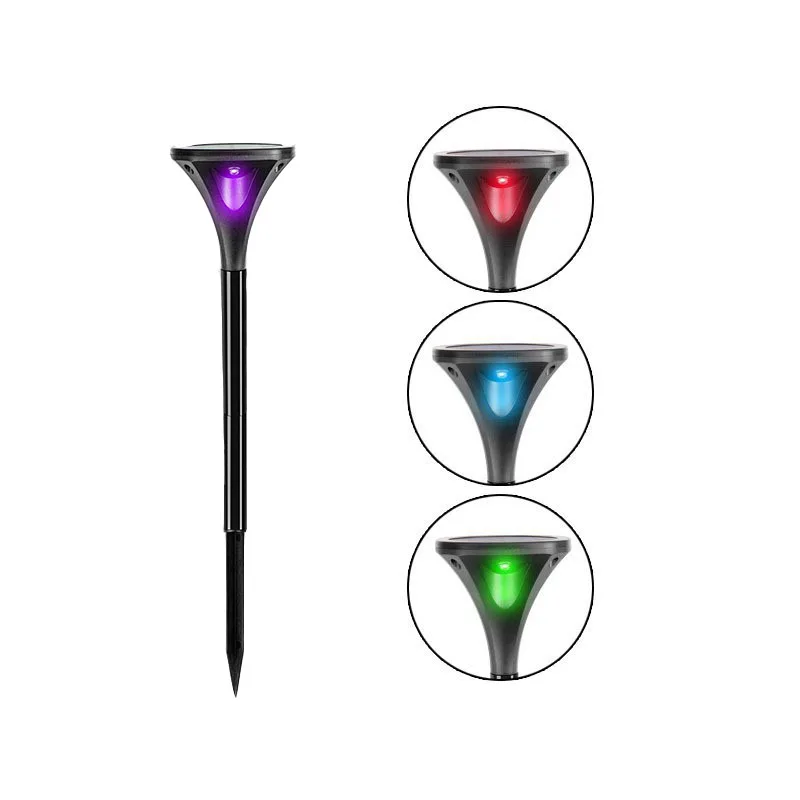 Stuck in the grass four color light road night  solar flashing road stud for lawn light
