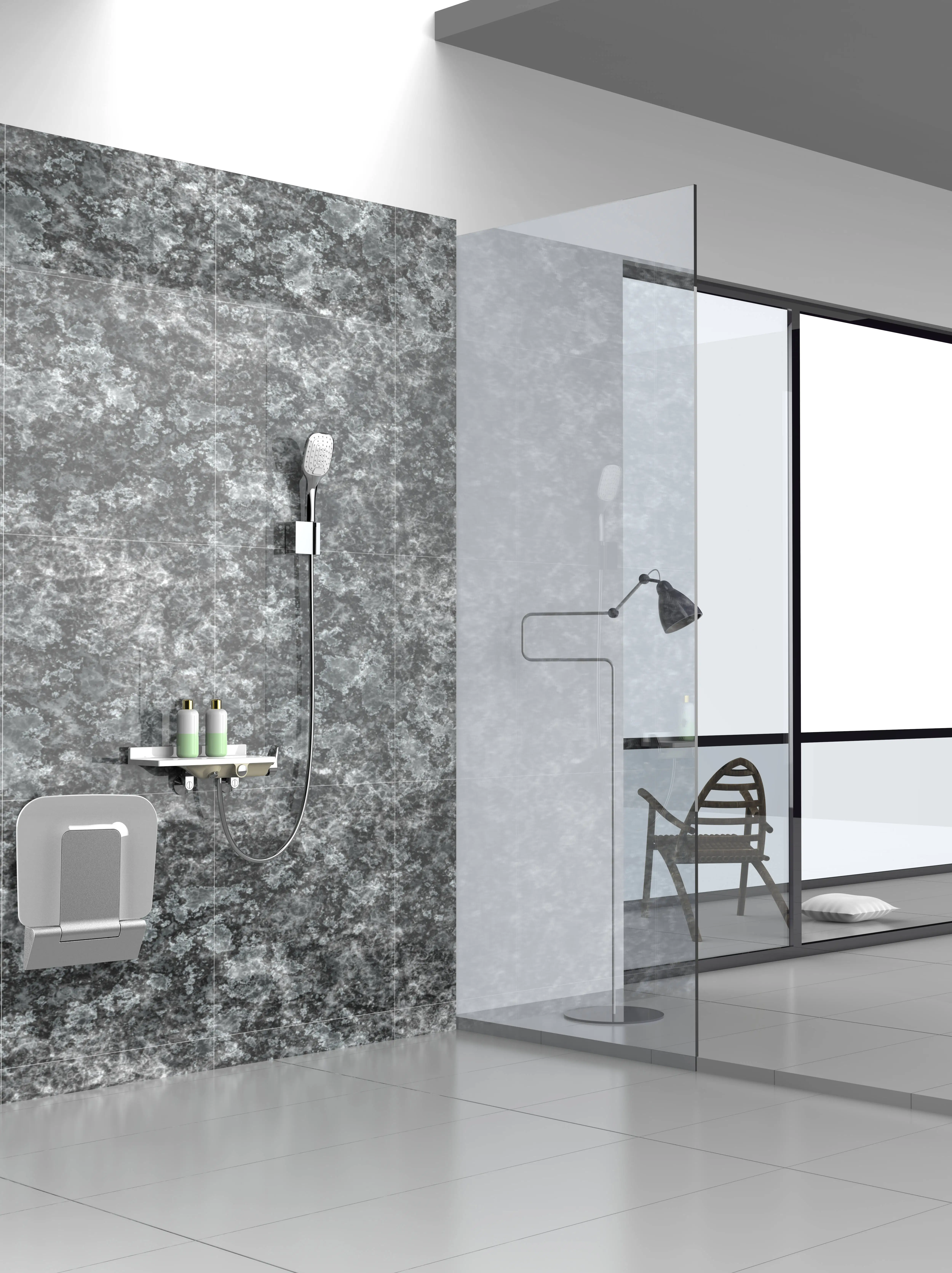 Good Price High Quality Wall Mounted Shower Toilet Slim Bathroom Shower Chair OEM Folding Shower Seat