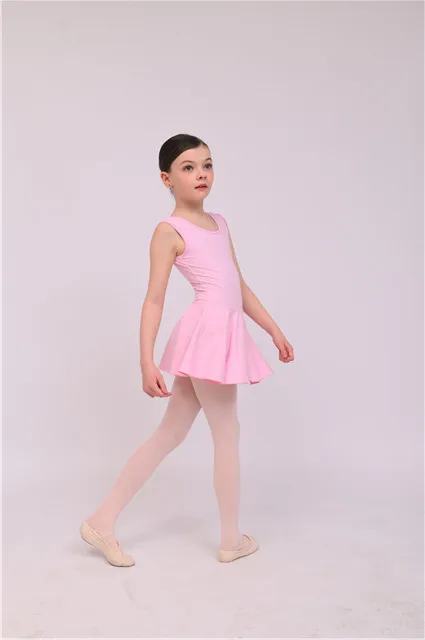 Cotton supplex fabric baby kids tutu  with Skirt ballet leotards dance girl ballet dance class wear