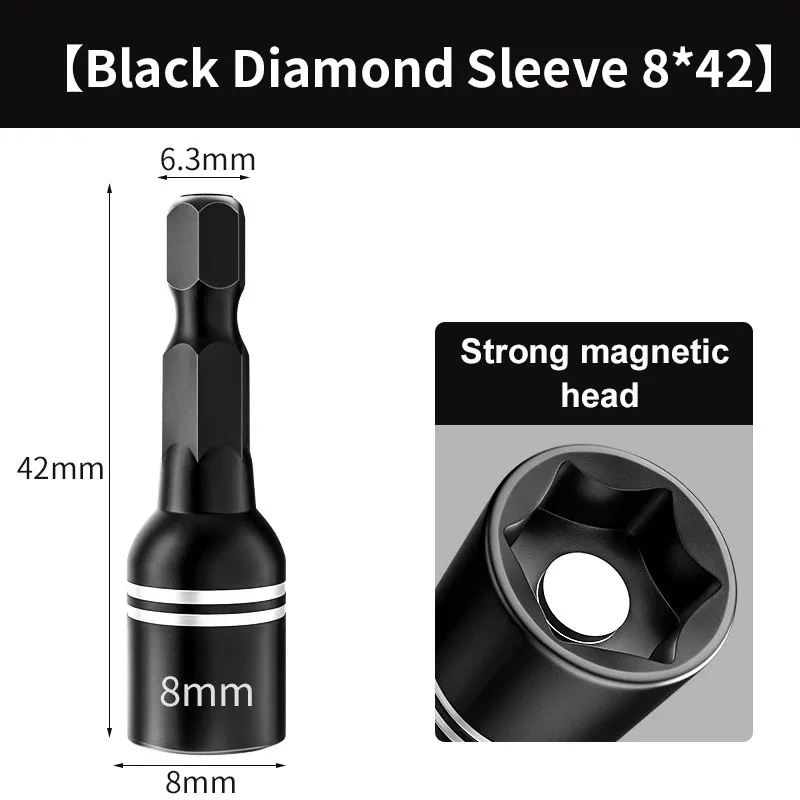 Nut Setters Hex Magnetic 8*48mm Sleeve Adapter Screw Nut Drill Bit screw driver bit power bit