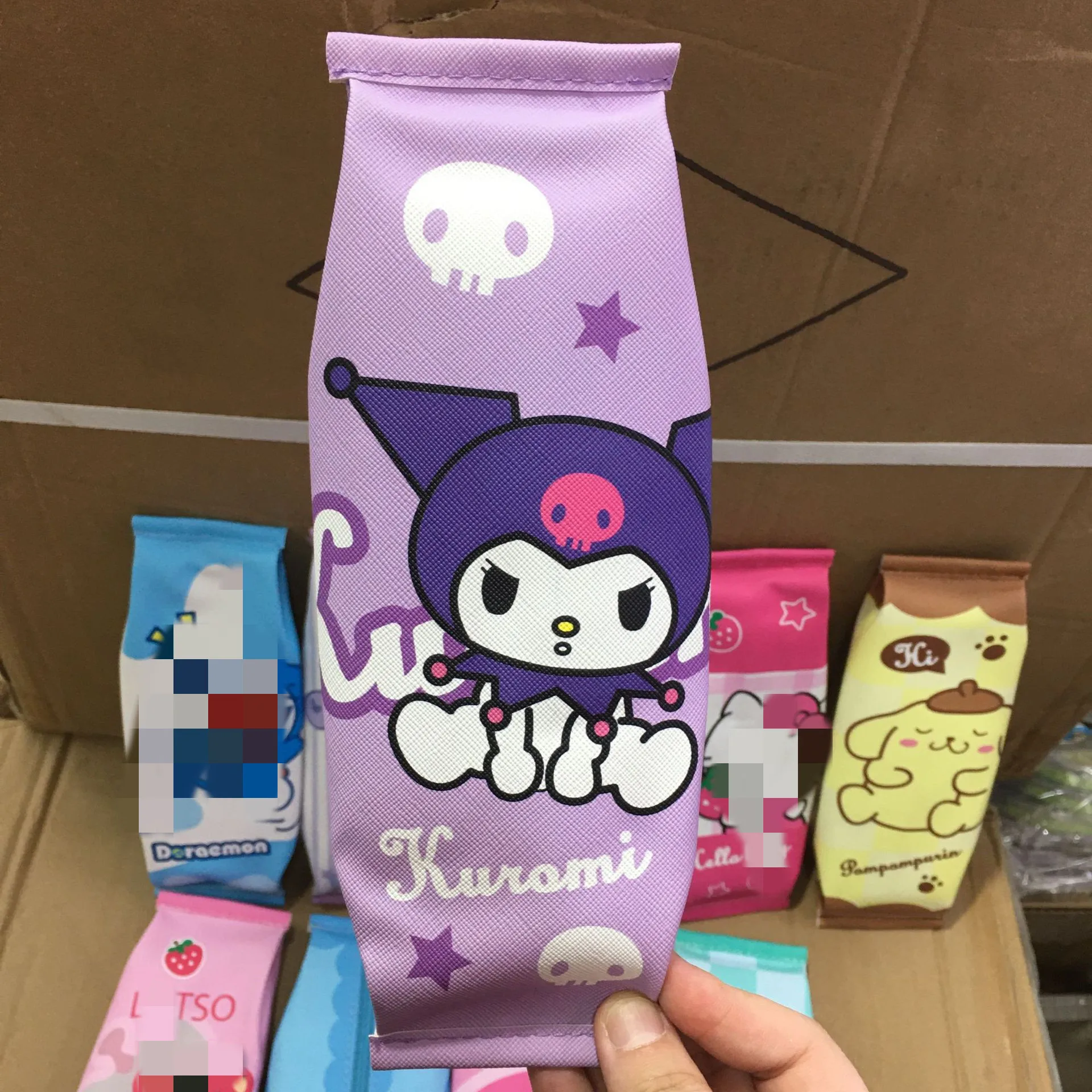 DHF594 оптовая продажа семейная сумка для ручек Sanrioed kuromi Melody Pochacco карандашей на молнии канцелярский пенал призов