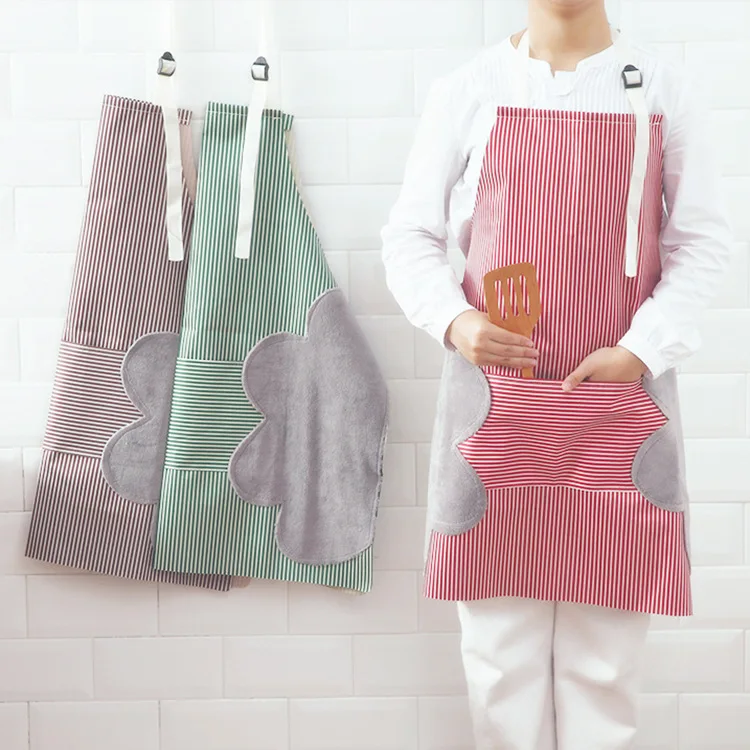 Custom Logo Waterproof Adjustable Bib Apron for Women Kitchen Cooking with Two Pocket Chef Aprons Kitchen