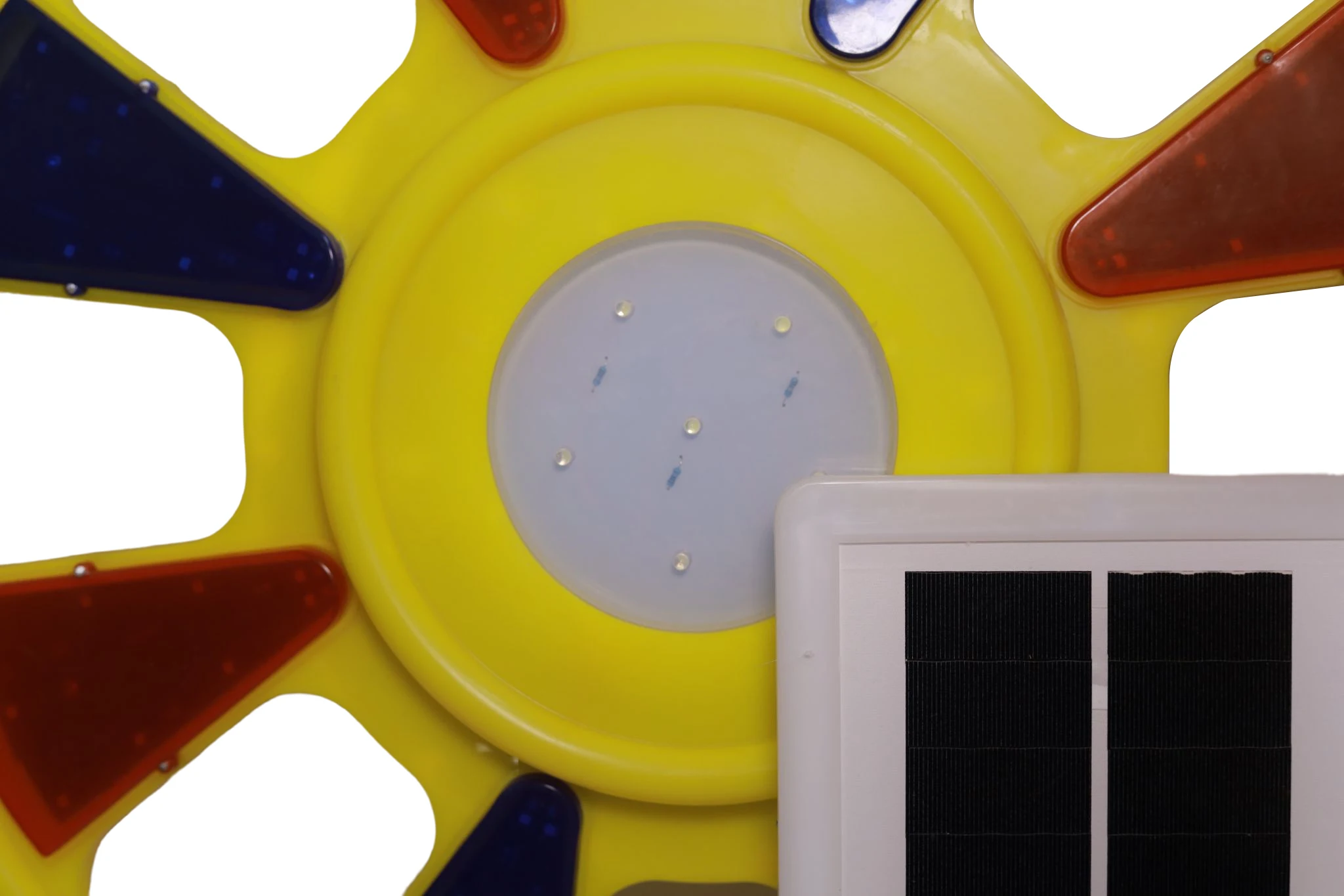 Road Construction Warning Light Red Blue Rotating Traffic Signal Light Led Solar Rotating Light