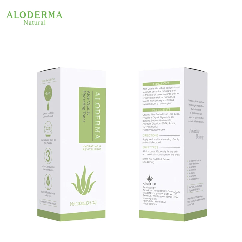 USA Aloderma Aloe Vera Vitality Hydrating Toner | Mild and Non Irritating Toner for Face,Deep Soothing Skin Care Facial Toner
