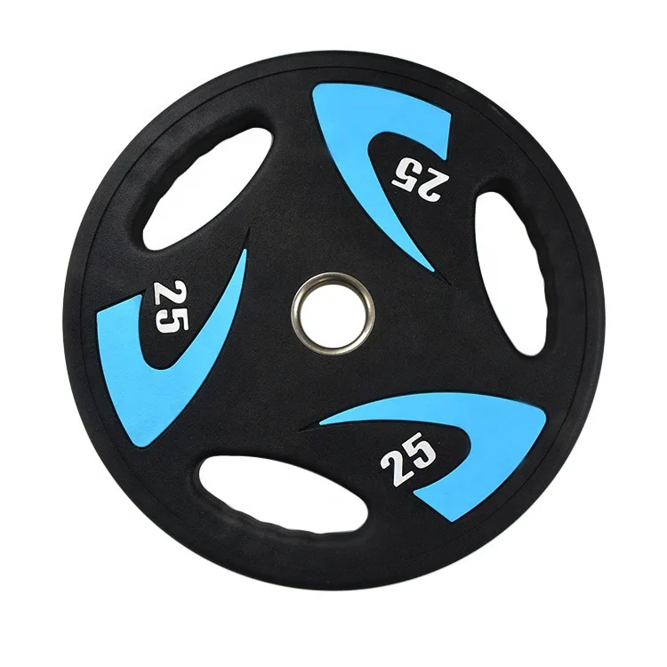 Commercial Gym Equipment Strength Training Weight Lifting plates Urethane Coated Grip Weight Plate