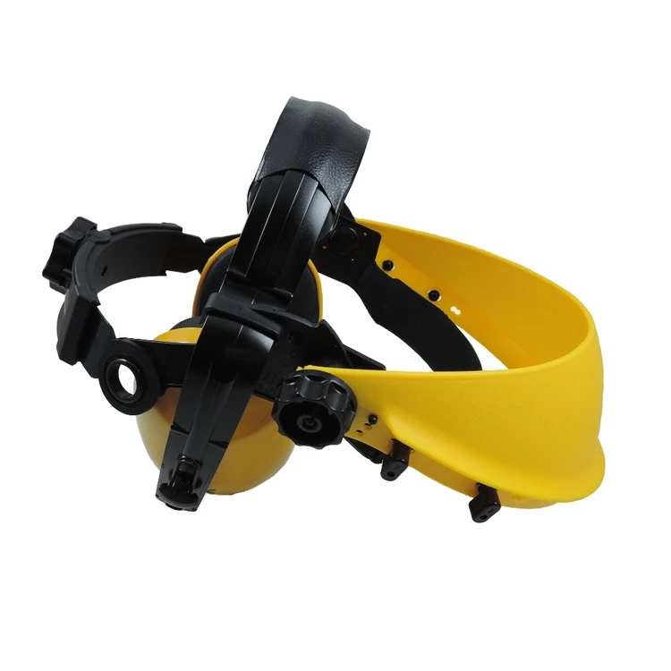 High Quality Over Head Earmuffs And Middle Face Shield Visor Combination Protector