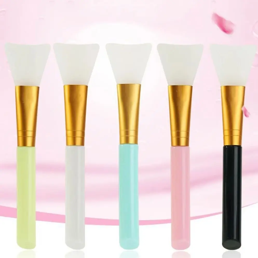 Candy Color Silicone Brush Gel Flexible Facial Mud Soft Tip Applicator Making Tools Face Mask Glue Brush Care Tools Supplies